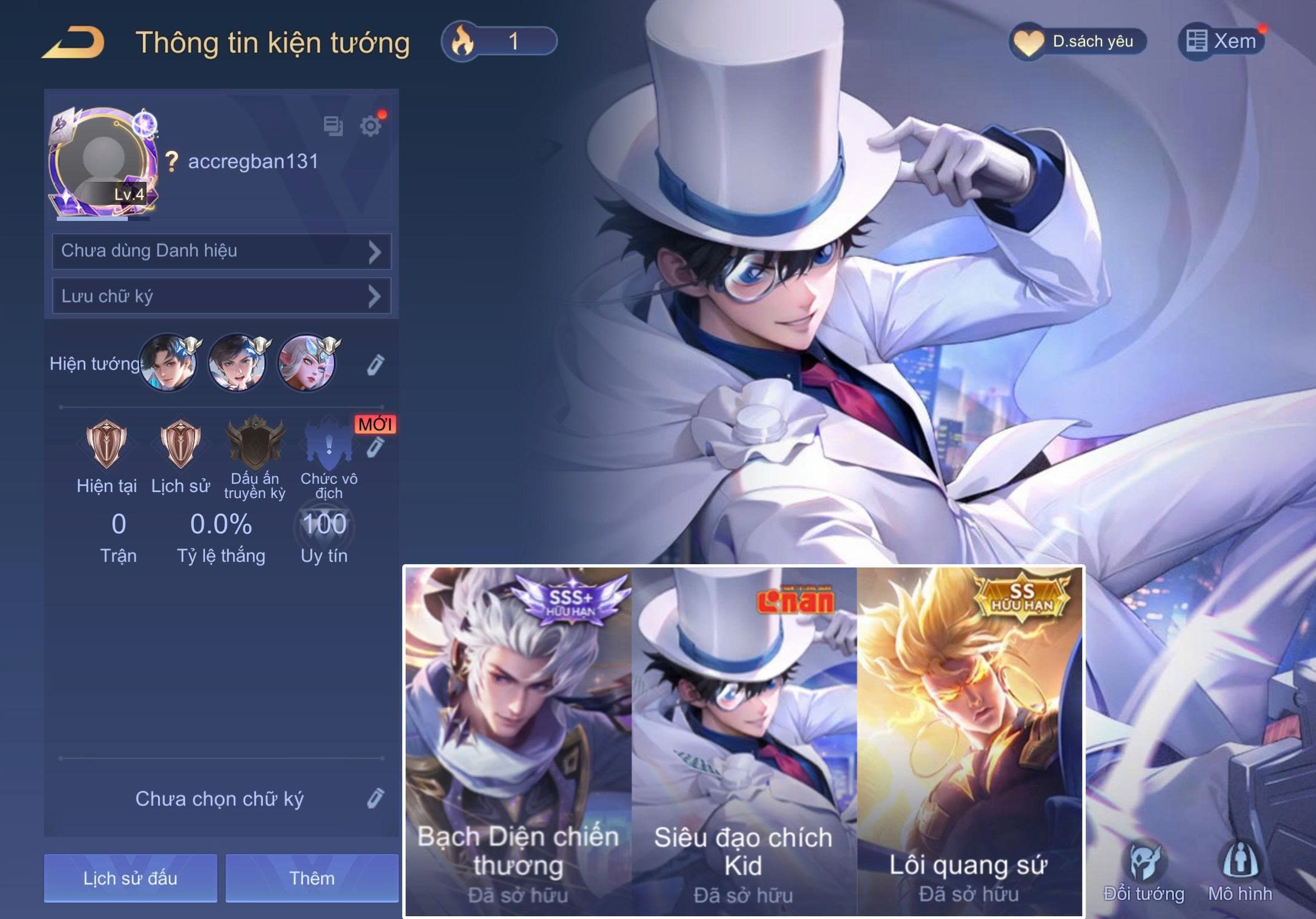 ACC BẠCH DIỆN KẸP KID
