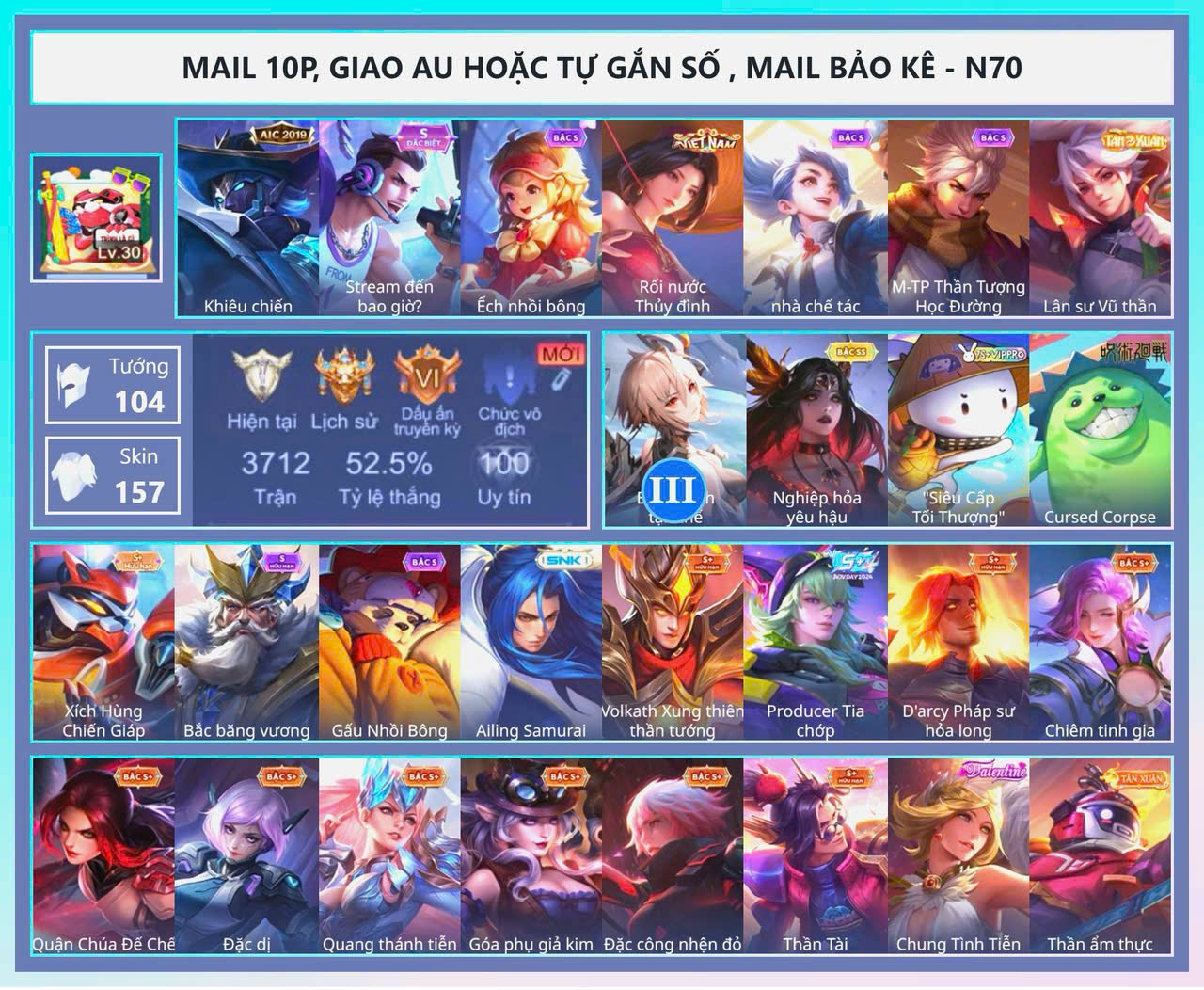 ACC SẲN RANK SẲN TƯỚNG GIÁ RẺ 8