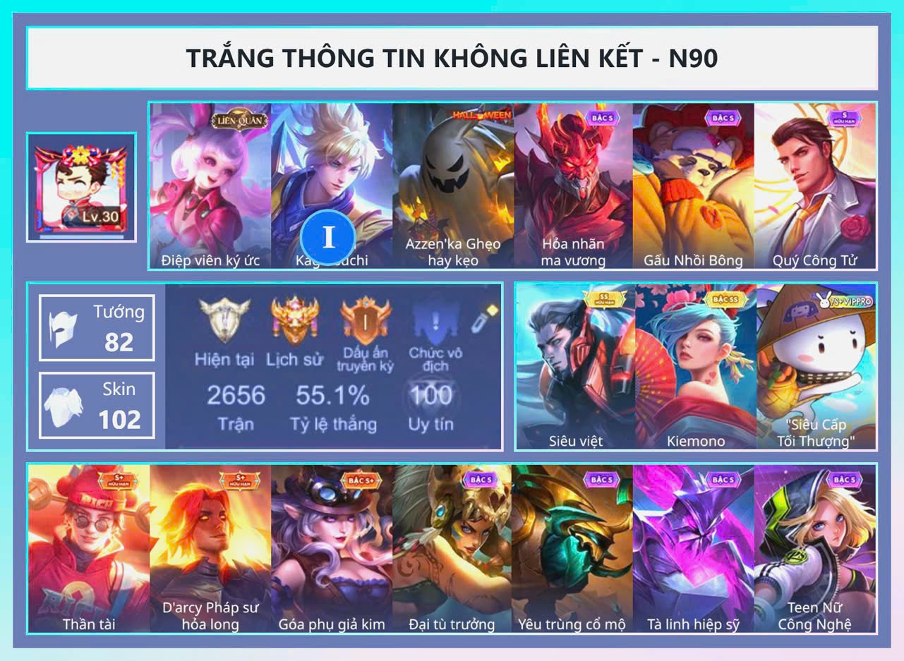 ACC SẲN RANK SẲN TƯỚNG GIÁ RẺ 20