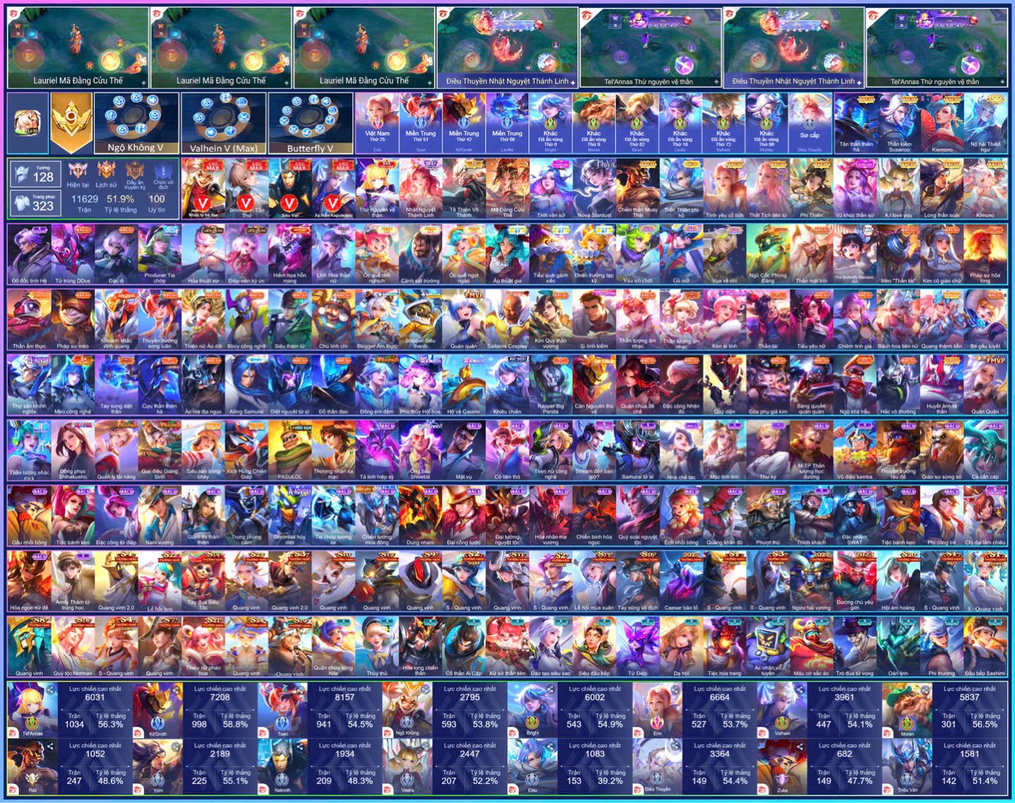 ACC 6 TRIỆU 6 – VIP 9, KHO SKIN KHỦNG